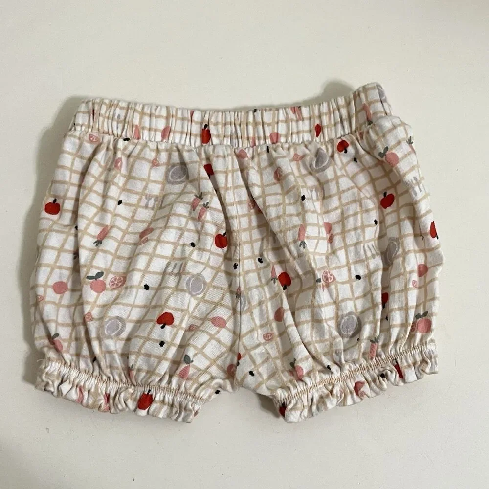 Nordstrom Baby Smocked Tank and Bloomers 2-Pc Set Picnic Fruit Girls SZ 3 Months